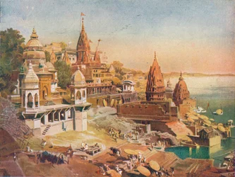 Święte Miasto Hindusów: Benares nad Gangesem, 1908