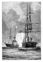 San Jacinto, zatrzymując Trent, 1861