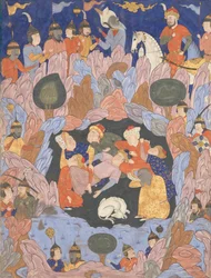 Siedmiu Śpiących z Efezu, Folio z Falnama Book of Omens, 1550s.