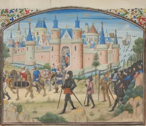 Oblężenie Tyru, 1124. Miniatura z Historii Williama Tyru, 1460s