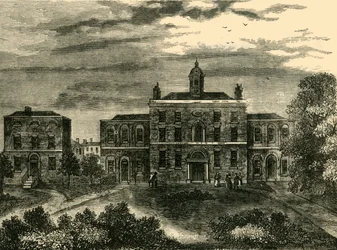 Szpital dla ospy, Kings Cross, 1800, c1876.