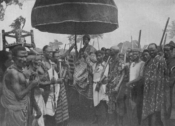 Poskromiony król Akimu na swoim fotelu państwa, 1902
