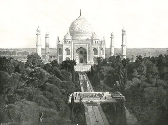 Taj Mahal, Agra, Indie, 1895.