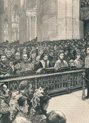 Nabożeństwo dziękczynne w katedrze św. Pawła, 1906