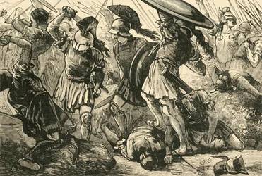 Tebańczycy i Macedończycy w Cheronei, 1890.