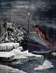 Titanic zderza się z górą lodową, 1912