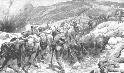 Wojna Transwalu, 1899-1901: Bluejackets Saving a Gun, 1901.