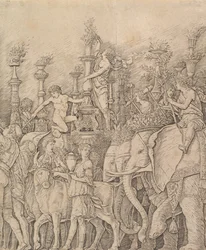 Triumf Cezara: Słonie, ca. 1484-92.