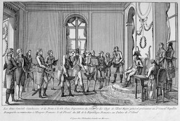 Dwaj konsulowie Cambacérès i Le Brun nominują cesarza Napoleona, XIX w.