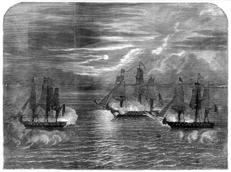 Konstytucja USS przechwytująca Cyane i Lewant, 1815, 1872