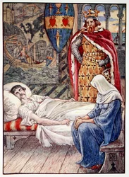 „Czarownica daje radę co do rany sir Tristrama”, 1911