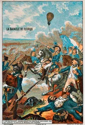 Balon Przedsiębiorca, pilotowany przez Coutelle, w bitwie pod Fleurus, 1794 1890