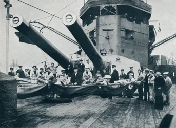 Wielkie działa HMS Nowa Zelandia, c1914