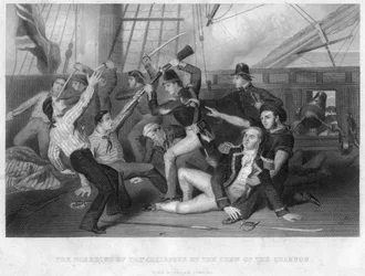 Wejście na pokład HMS Chesapeke przez załogę HMS Shannon, 1813