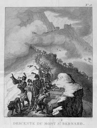 Zejście z Góry św Bernarda, 1800