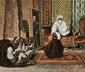 Odkrywca Nachtigal z szejkiem Omarem z Bornu, 5 czerwca 1870, 1936.