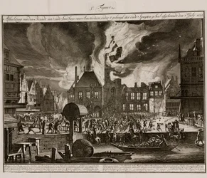 Pożar starego ratusza w Amsterdamie, Holandia, 7 lipca 1652 r.