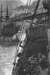 Pierwszy angielski statek na Pacyfiku: Sir Francis Drakes Golden Hind w Limie, 1579 1908.