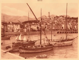 Port i stare miasto, Menton, 1930.