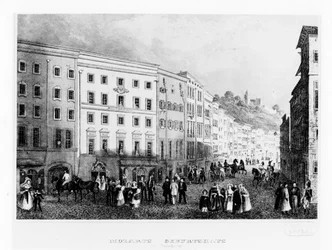 Dom w Salzburgu, w którym urodził się Mozart w 1791 roku, połowa XIX wieku