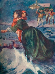 Ogromny zielony fragment lodu zakołysał się i skrzypiał, 1929