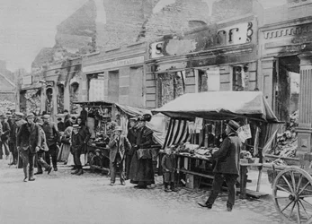 Rynek w ruinach Hohenstein, Prusy Wschodnie, I wojna światowa, 1915