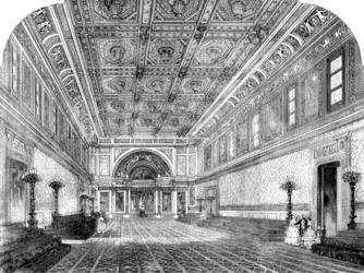 Nowa stanowa sala balowa w Pałacu Buckingham, 1856