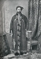 Oficer odpowiedzialny za święte sanktuarium w Mashhad, Persja, 1902