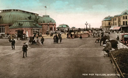 Pawilon na molo, Worthing, West Sussex, początek XX wieku