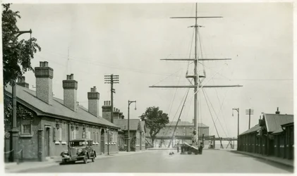 Nadbudówka, placówka szkoleniowa Royal Navy, Shotley, Suffolk, 1936