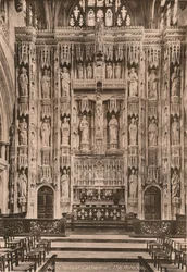 Reredos, katedra w Winchester, Hampshire, początek XX wieku