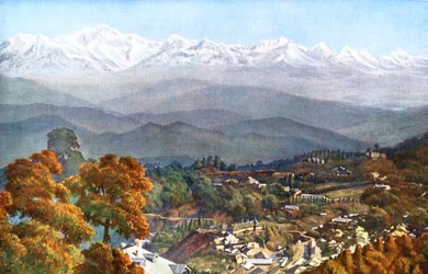 Śniegi z Jalapahar, Darjeeling, Indie, początek XX wieku