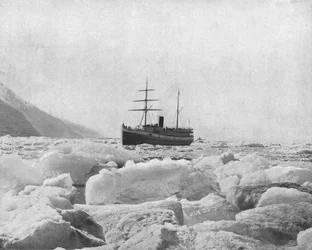 Parowiec Queen, Glacier Bay, Alaska, USA, ok. 1900.