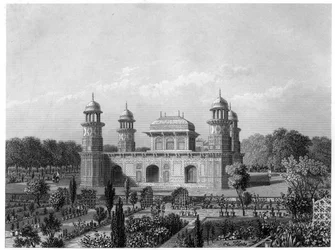 Grób Itimad-Ud-Daula, Agra, Indie, ok. 1860 r.