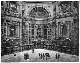 Grób ostatniego z rodu Medici, Bazylika San Lorenzo, Florencja, Włochy, 1882 r.
