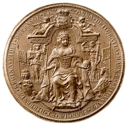 Trzecia Wielka Pieczęć Królowej Anny, awers, 1702-1714 1906
