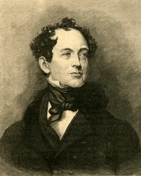 Thomas Moore, irlandzki poeta i biograf Lorda Byrona, około 1829 roku, około 1890 roku
