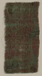 Trzy fragmenty włoskiego gotyckiego jedwabiu, 1300s.