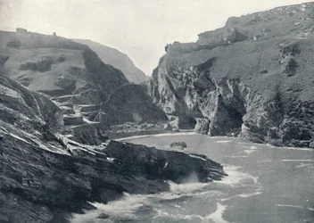 Tintagel - Przedstawienie zamku króla Artura, 1895