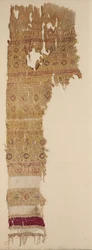 Tiraz z giloszowanymi wstążkami i grzywką, 1100s.