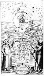 Strona tytułowa dyskursu o nowym świecie i innej planecie Johna Wilkinsa, 1683