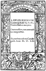 Strona tytułowa Luciana, 1521, 1893