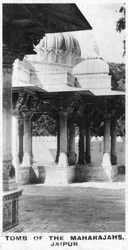 Grób maharadży, Jaipur, Radżastan, Indie, ok. 1925 r.