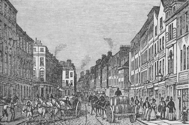 Tooley Street w pierwszej połowie XIX wieku, ok. 1840, 1912