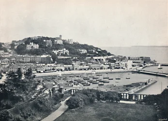 Torquay – widok ogólny ze wzgórza Waldron, 1895