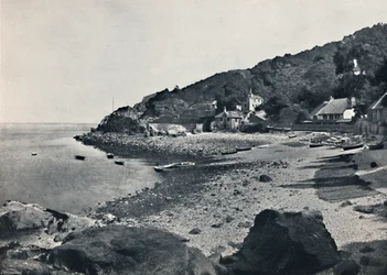 Torquay - Plaża, Babbacombe, 1895