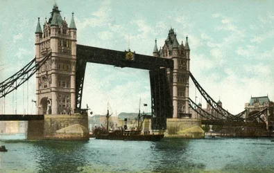 Tower Bridge, Londyn, 1906.