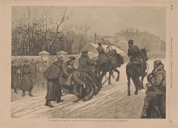Transport rannego cara Aleksandra II po zamachu, 1881 r.