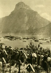 Traunstein i Traunsee, Górna Austria, ok. 1935.