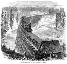 Estakada na Union Pacific Railroad, USA, 1876 r.